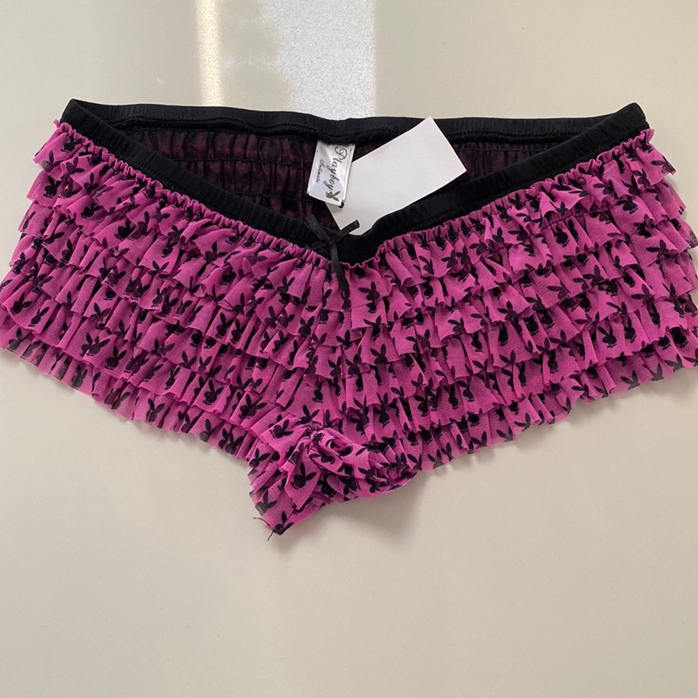 Y2K frilly cute playboy bunnies panties, size medium Brand new